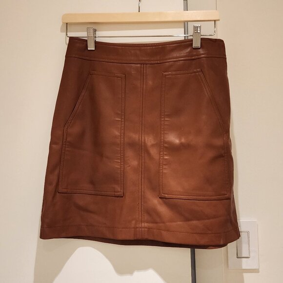 Loft Faux Leather Skirt - Picture 1 of 5
